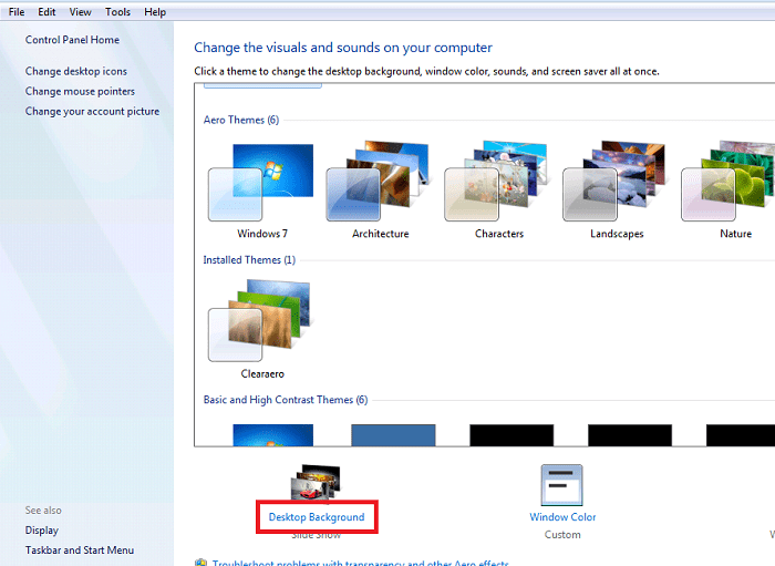 Cách cài đặt một hoặc nhiều hình nền thay đổi liên tục cho Windows 7