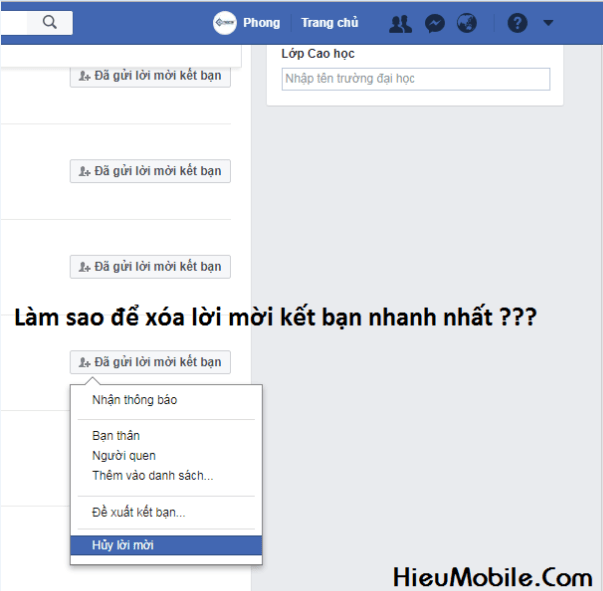 Hình ảnh OLQmO5O của Cách xóa lời mời kết bạn cũ trên Facebook nhanh nhất tại HieuMobile
