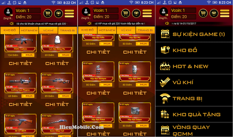 Hình ảnh Wuz2tzm của Tải CFC Shop - Ứng dụng Royal Casino Đột Kích cho điện thoại tại HieuMobile