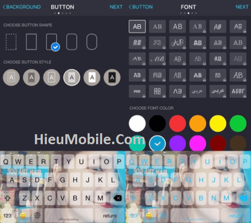 Hình ảnh ju9CTO1 của Tải Rainbow Keyboard - Đổi hình nền bàn phím iPhone chưa Jailbreak tại HieuMobile