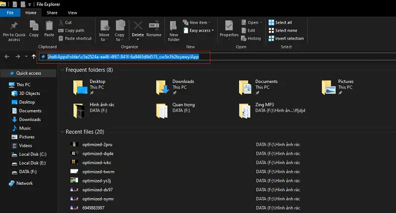 Thao tác kích hoạt File Explorer UWP giao diện mới trên máy tính Windows 10